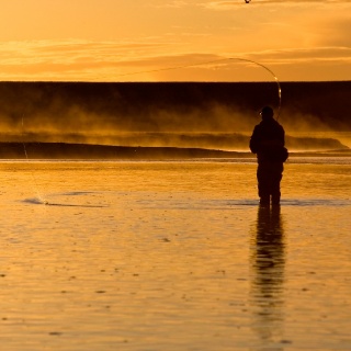 Fly fishing for sea trout in the Rio Grande - Maria Behety Lodge