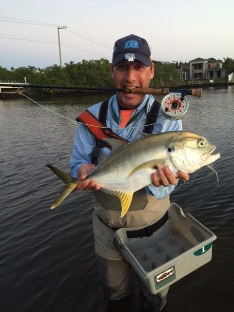 ...another jack from this morn....so much power for smaller fish...destroyed mullet fly .8 feet from rodtip...quite the rush!