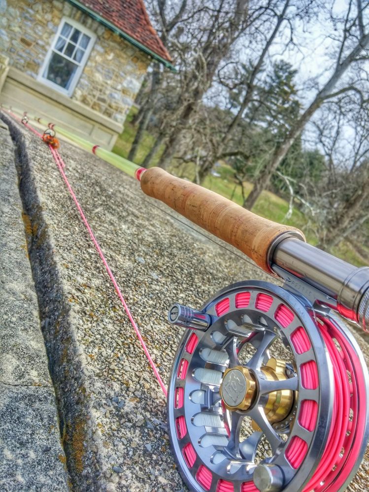 Blue Halo Raw 7wt built by Cueva Custom Rods. Hardy Ultralite DD 6000. Rio Gold Casting for Recovery WF8F. This rod lives up to all the hype, hands down the nicest rod I've ever casted. 