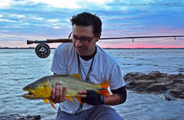 Pescando al amanecer dorados en  la provincia de Corrientes