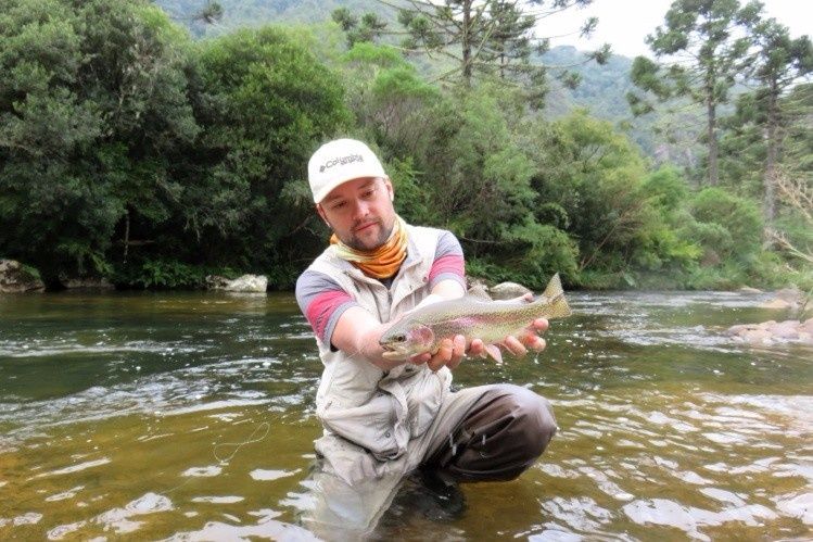 Trout fishing in brazilian highlands