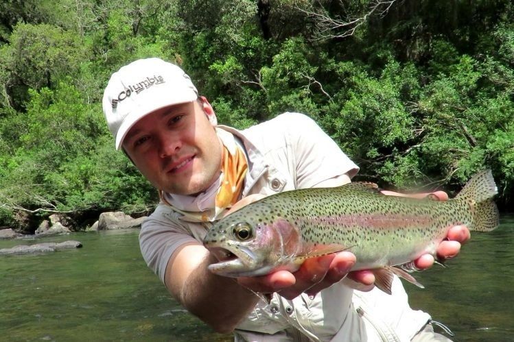 Trout fishing in brazilian highlands