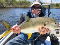 Large Crevalle Jack on the Salty Fly with Captain Russ Shirley.