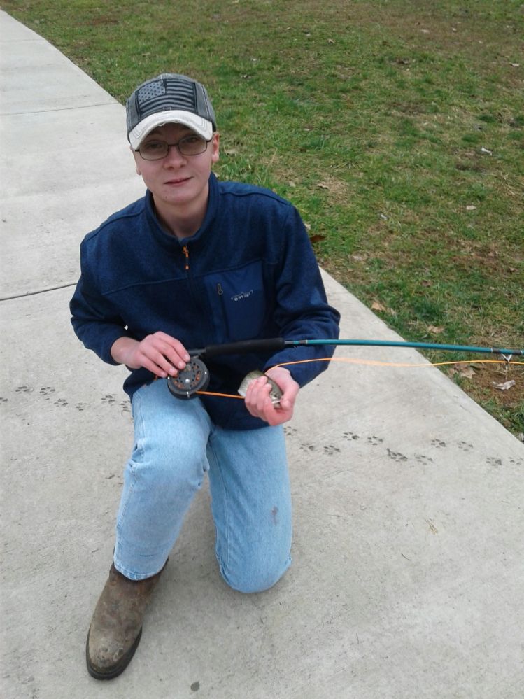 Bad face and fish moved but...... First fish fish on a fly rod