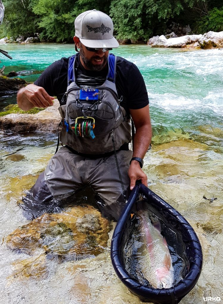 Ron admiring his catch