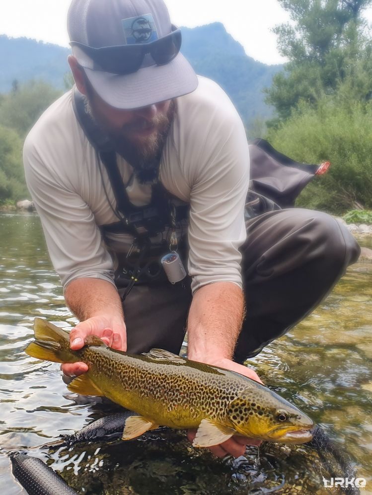 This hybrid marble trout was such a hard shell to crack