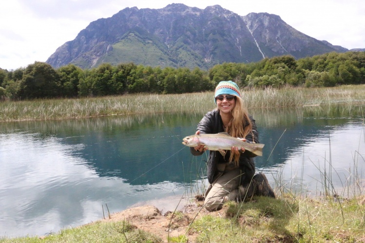 My first Patagonian trout, on my new 5wt from profish, an Argentinian fly fishing company