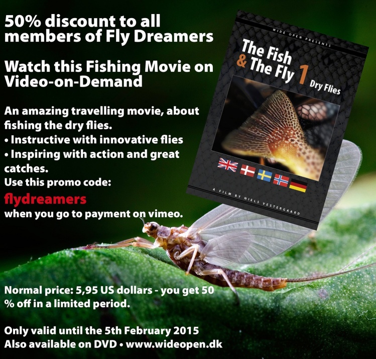 Watch this fishing movie on Vimeo with 50 % off. 
<a href="http://vimeo.com/ondemand/thefishthefly1">http://vimeo.com/ondemand/thefishthefly1</a>
See the whole playlist: <a href="http://www.wideopen.dk/video-demand-vimeo-en/">http://www.wideopen.dk/video-</a>