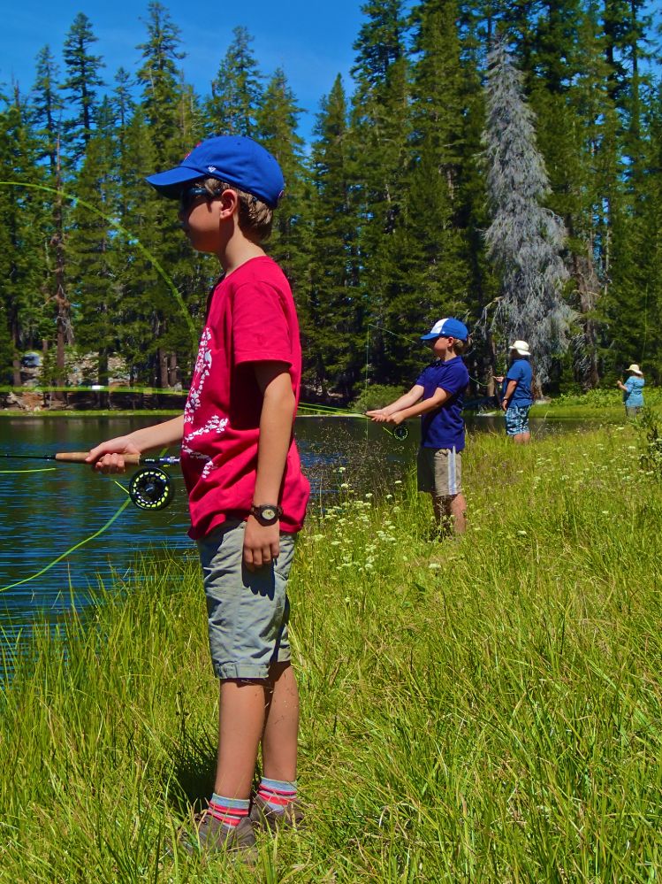 Fly fishing with the family is a wonderful way to spend a day in Yosemite.