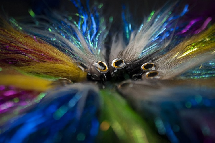 New punishers 21-23 cm long, articulated. Lot of flash, some buck tail, craft fur, UV head and 10 mm 3D eyes.