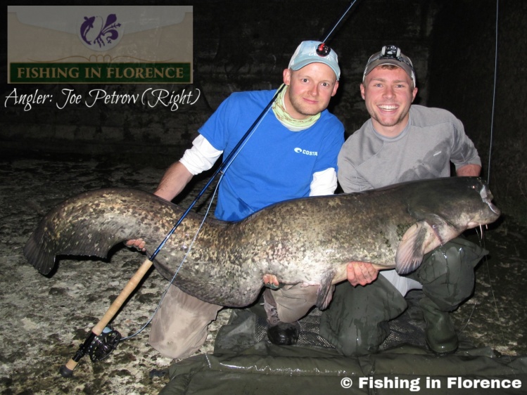 Huge 173cm (+160 pound) Wels Catfish caught on the fly in Florence, Italy. Shout out to Fishing in Florence and Andy Buckley for joining me with this catch of a lifetime. This guy is one for the record books.

Full story - joepetrowflyfishing.com