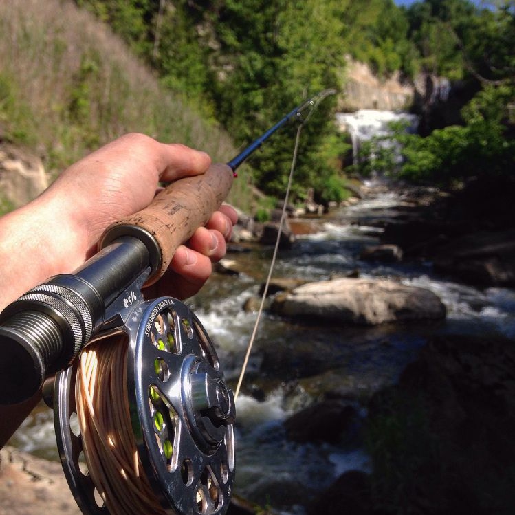 These moments are the reason fly fishing took a hold of me. Fishing right below a huge waterfall!