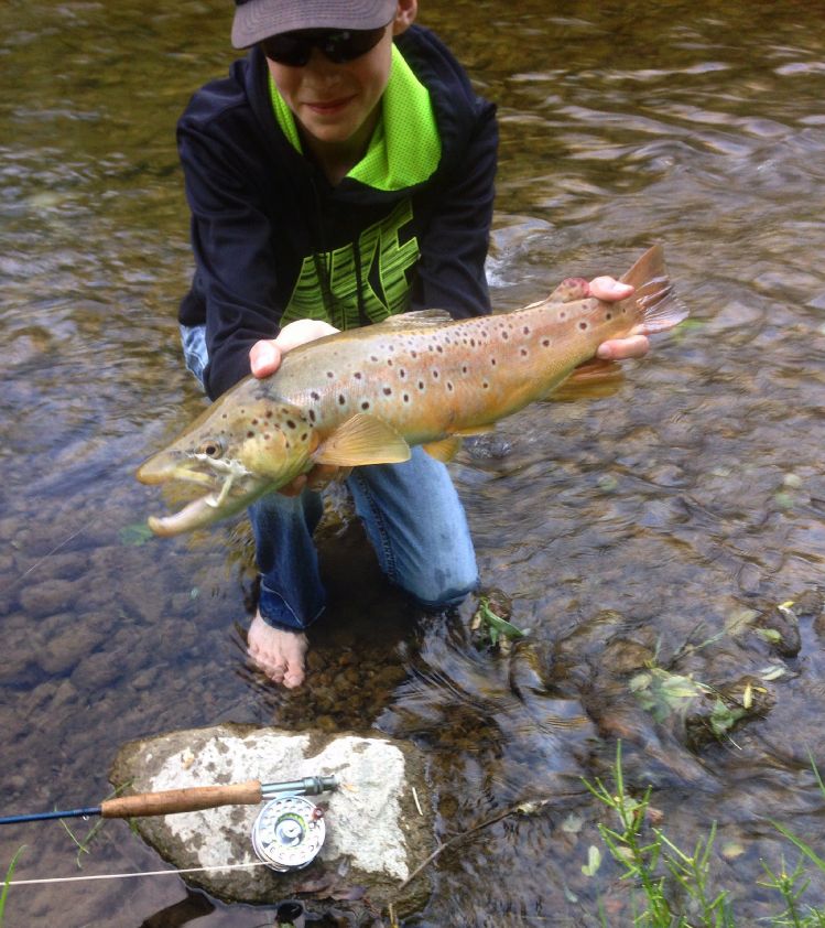 I caught this 21 inch resident brown on a white bunny leech! The bigger the streamer, the bigger the brown.