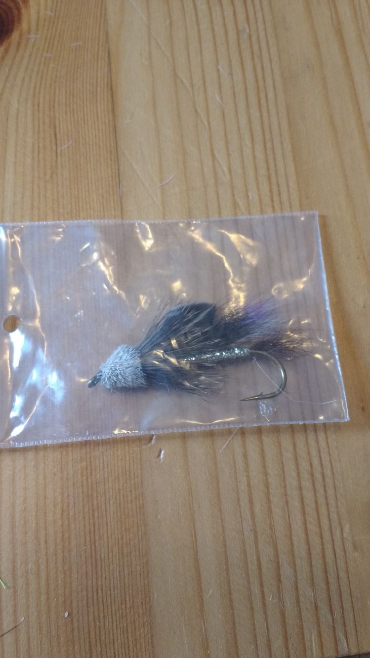 You might remember this fly from hooké. A Jack's purple mudler tied by Jack.