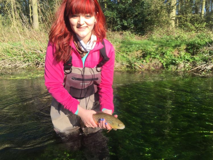 A nice fish for friend Olivia C. on her first ever fly fishing trip