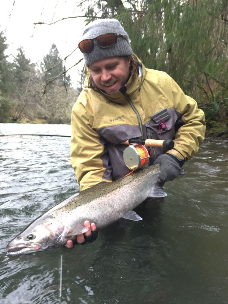 First coastal steelhead for a great guy. He smile says it all.