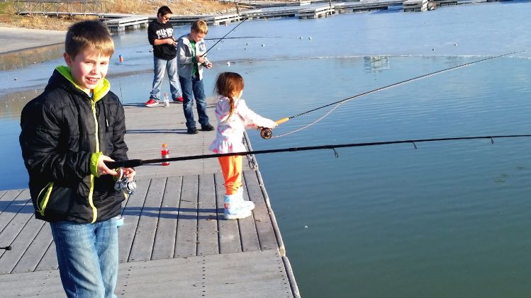 Oh how proud I am my boy and his friends spin fishing but my 4 year old girl wants nothing to do with it. Through her pink pole on the dock and made me get her fly rod.