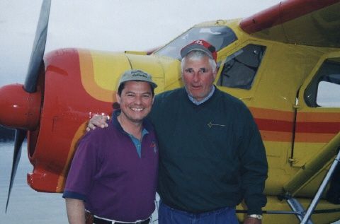 Coach Knight with Jim at Igloo Lake Lodge