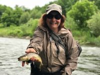 Rachel D. with a Pa Stream bred Brown Trout