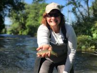 Rachel D. with a Pa Stream bred Brown Trout