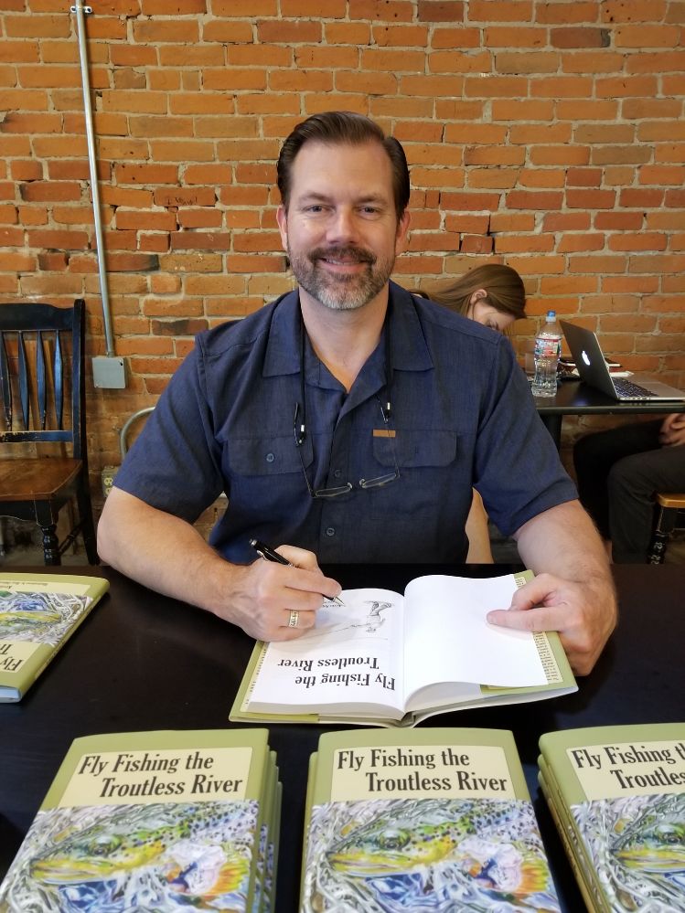 Signing copies of Fly Fishing the Troutless River at Chapters Books &amp; Coffee in Newberg, OR.