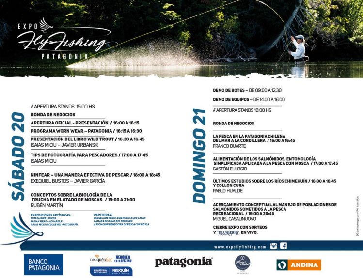Ahora si... el programa completa de la Expo Fly Fishing Patagonia!!!