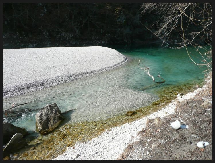 Virgin beaches of unknown Slovenian fly fishing rivers..