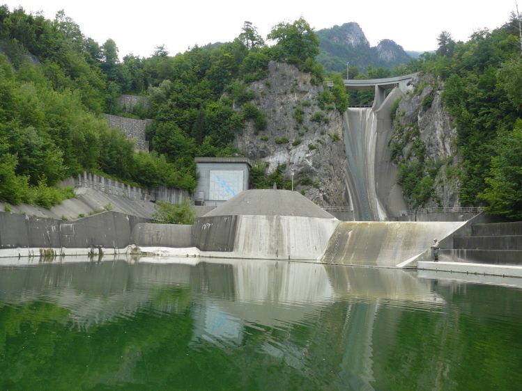 Above that dam - belly boat fishing paradise! Sava Dolinka river