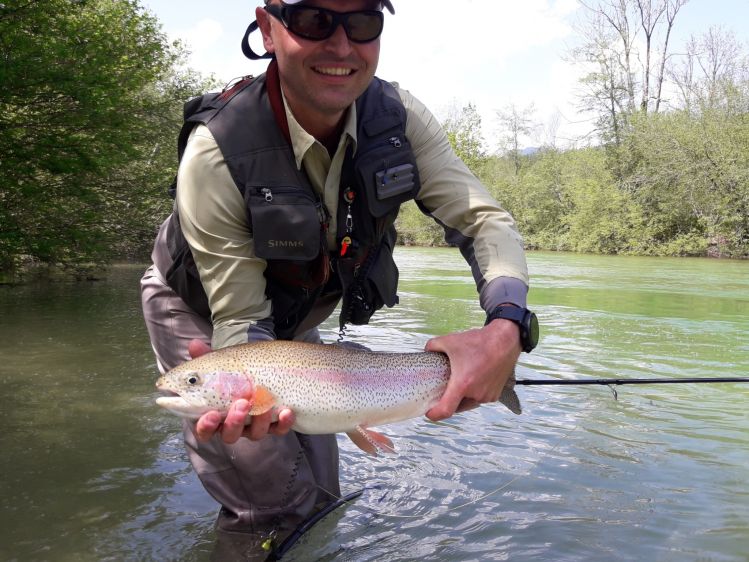 Sava Bohinjka April month.. streamer was needed for this one to go on the move!