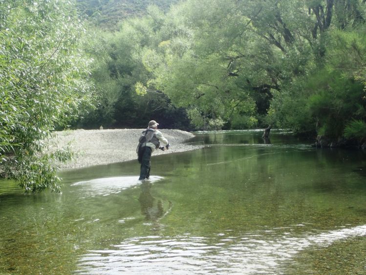 Close quarters combat zone on a small stream that feeds into the Mataura River.