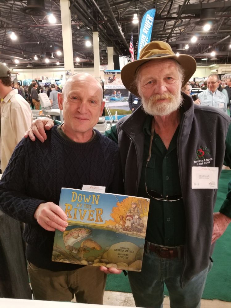 Alongside John Gierach, renowned fly fishing author, who gave me a wonderful quote for the book.