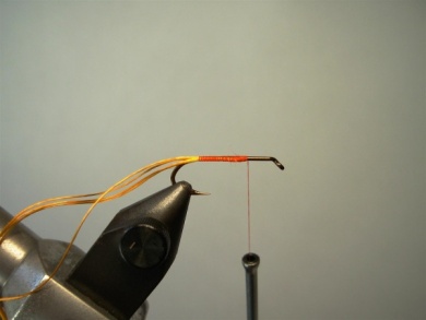Fly tying - Partridge & Orange - Step 1
