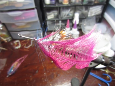 Fly tying - Blue & Pink - Step 9