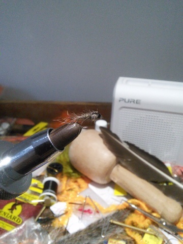 Fly tying - GRHE (gold ribbed hare's ear) - Step 8
