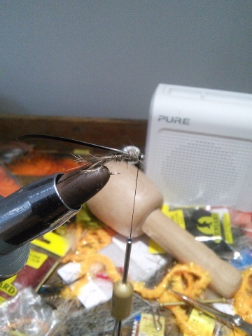 Fly tying - GRHE (gold ribbed hare's ear) - Step 7