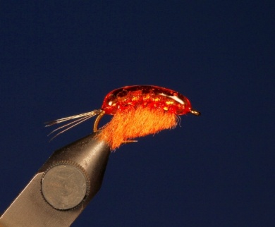 Fly tying - Orange Glass Bead Scud - Step 6