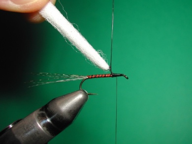 Fly tying - Paraloop with wings - Step 6
