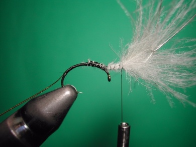 Fly tying - Parachute loop wings - Step 4