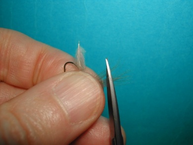 Fly tying - CDC emerger - Step 8